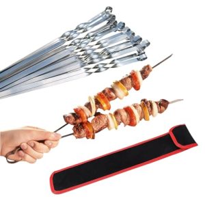 12-Piece 16.5 Inch BBQ Skewers | YinHao Houseware