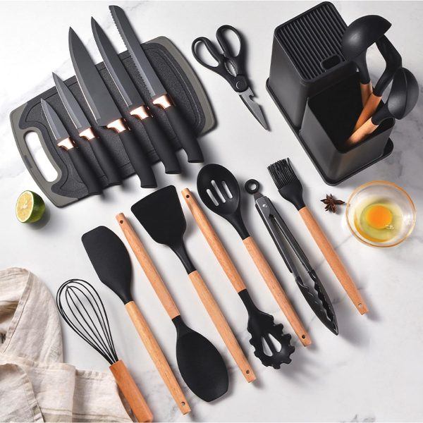 Kitchen Utensil Set with Wooden Handles — product image 1