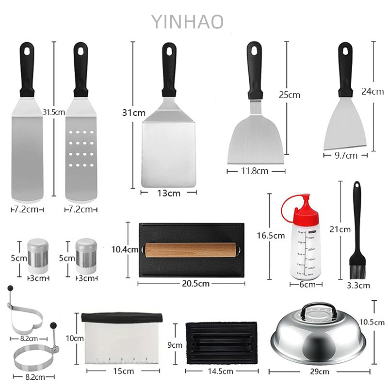 22-Piece Griddle Tools for Outdoor Kitchen — product detail 2 | YinHao Houseware