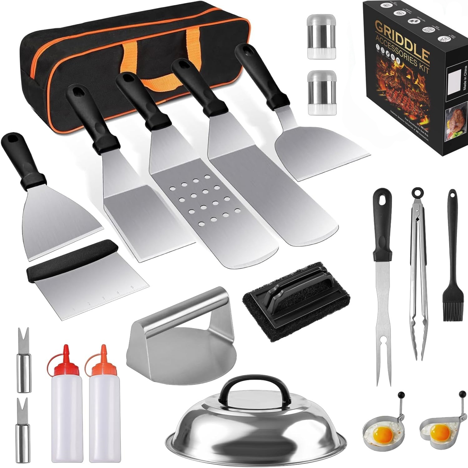 22-Piece Griddle Tools for Outdoor Kitchen — product detail 6 | YinHao Houseware