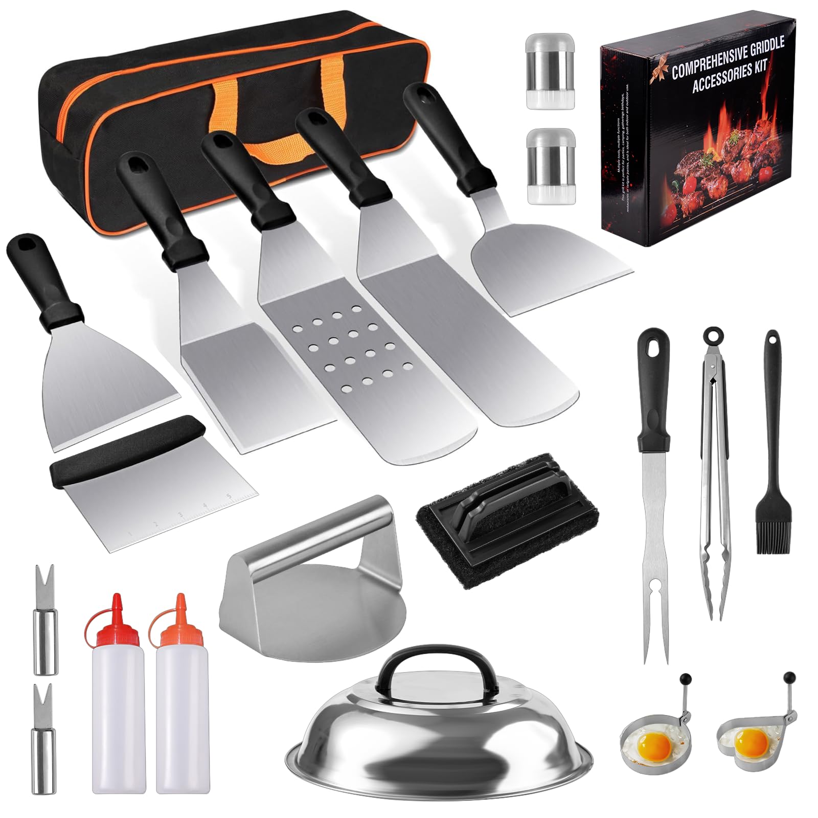 22-Piece Griddle Tools for Outdoor Kitchen | YinHao Houseware