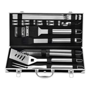 22-Piece Stainless Steel BBQ Tool Set with Aluminum Case | YinHao Houseware