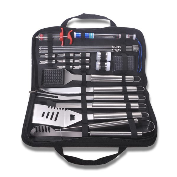 25-Piece Stainless Steel BBQ Tool Set with Thermometer — product image 3