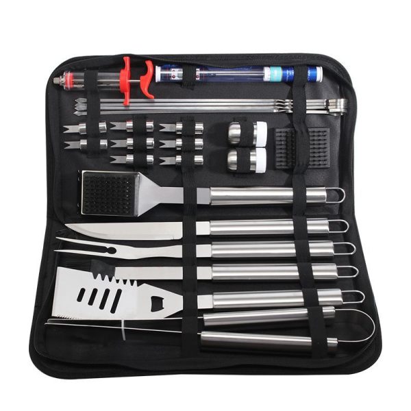 25-Piece Stainless Steel BBQ Tool Set with Thermometer — product image 4