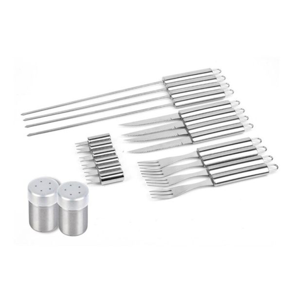 26-Piece Heavy-Duty Stainless Steel BBQ Tool Set with Aluminum Case — product image 3