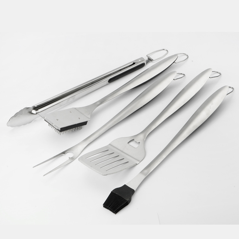 Heat-Resistant Stainless Steel BBQ Tool Set with Silicone Handles — product detail 3 | YinHao Houseware