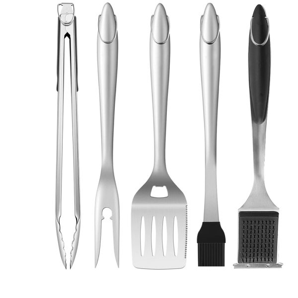 Heat-Resistant Stainless Steel BBQ Tool Set with Silicone Handles — product image 6