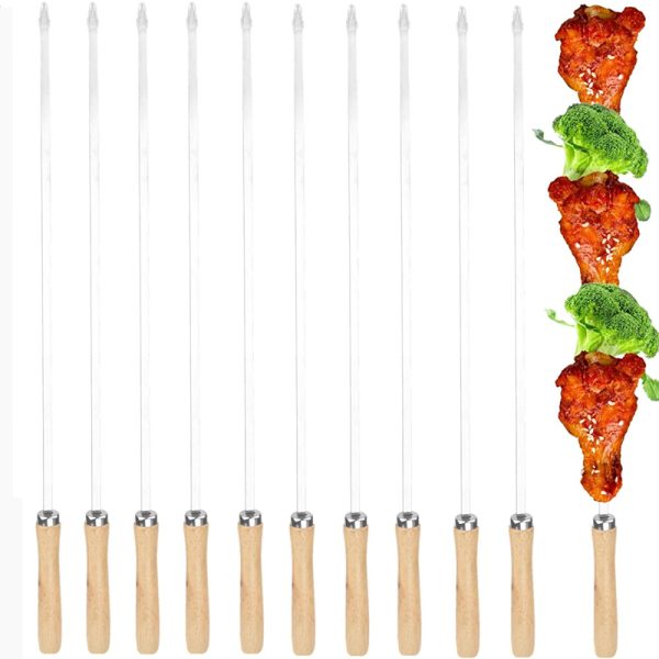 6-Piece 16.5 Inch BBQ Skewers with Wooden Handles, Carry Bag — product image 5