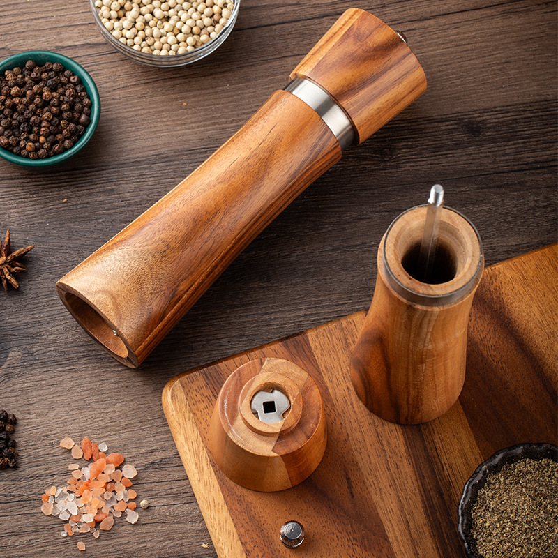 8 Inch Premium Salt & Pepper Mill with Wooden Handles — product detail 5 | YinHao Houseware