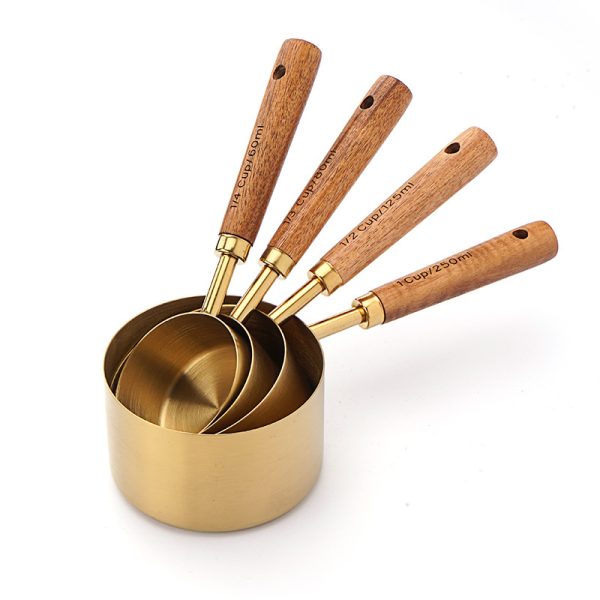 8-Piece Measuring Cup & Spoon Set with Wooden Handles — product image 5