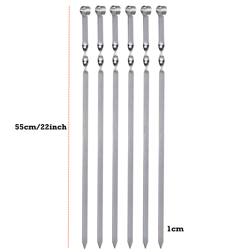 6-Piece 22 Inch BBQ Skewers — product detail 2 | YinHao Houseware