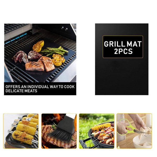 34-Piece Stainless Steel BBQ Tool Set with Thermometer, Grill Mats — product image 5