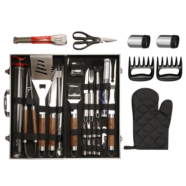 38-Piece Stainless Steel BBQ Tool Set with Aluminum Case — product image 4
