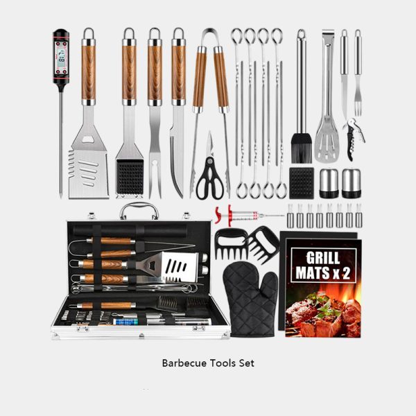 38-Piece Stainless Steel BBQ Tool Set with Aluminum Case — product image 6