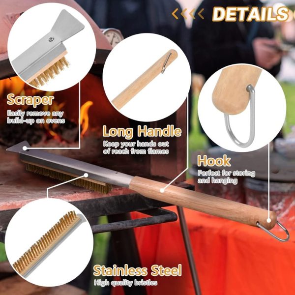 21 Inch Pizza Oven Brush with Wooden Handles — product image 4