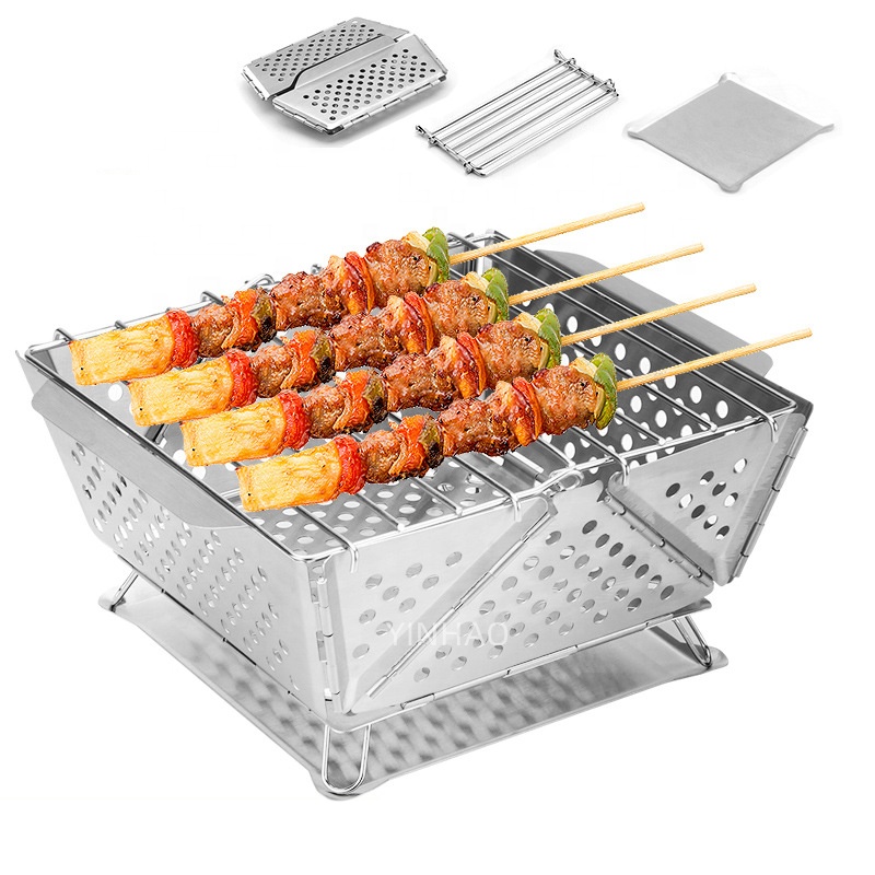 Charcoal Grill with Carry Bag, Foldable Design | YinHao Houseware