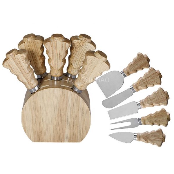 Cheese Board & Knife Set with Wooden Handles — product image 2