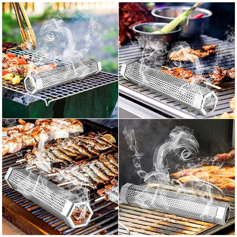 12 Inch Smoker Box with Wooden Handles — product detail 5 | YinHao Houseware