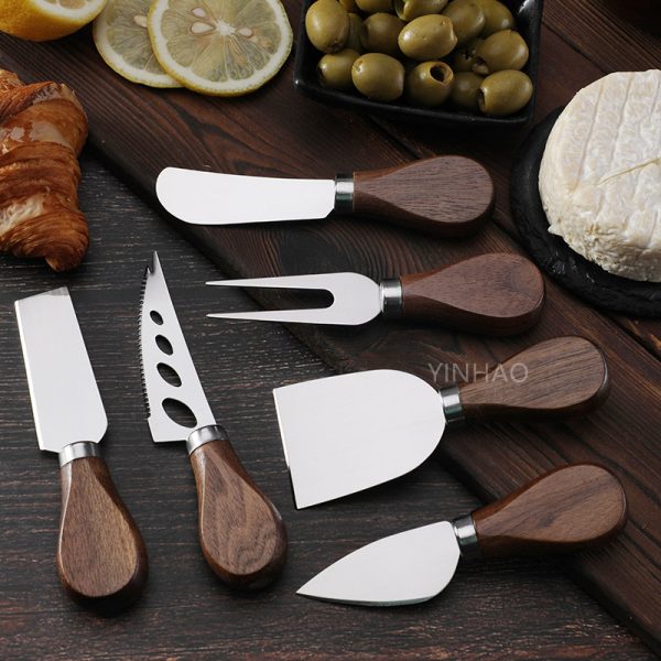 Cheese Knife Set with Black Walnut Handles — product image 2