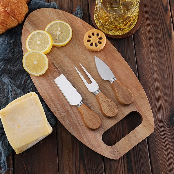 Acacia Wood Cheese Board Set for Home Kitchen — product image 4