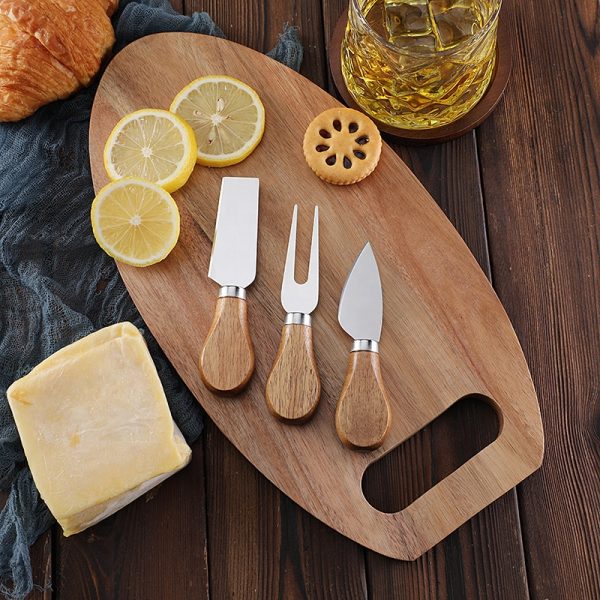 Acacia Wood Cheese Board Set for Home Kitchen — product image 6
