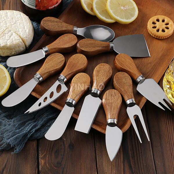 Cheese Knife Set with Acacia Wood Handles — product image 2
