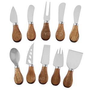 Custom Logo Stainless Steel Acacia Cheese Knife.jpg