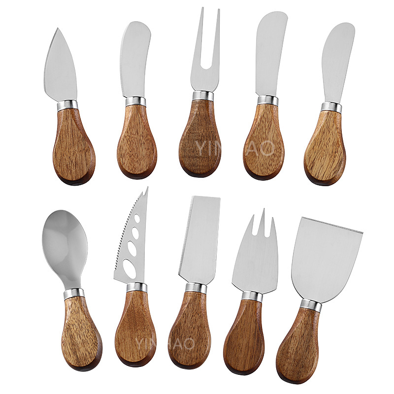 Custom Logo Stainless Steel Acacia Cheese Knife.jpg
