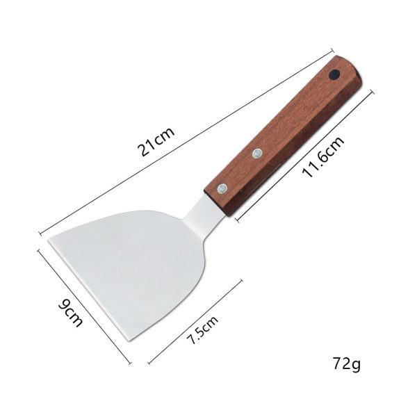 BBQ Spatula with Wooden Handles with Scraper — product image 3