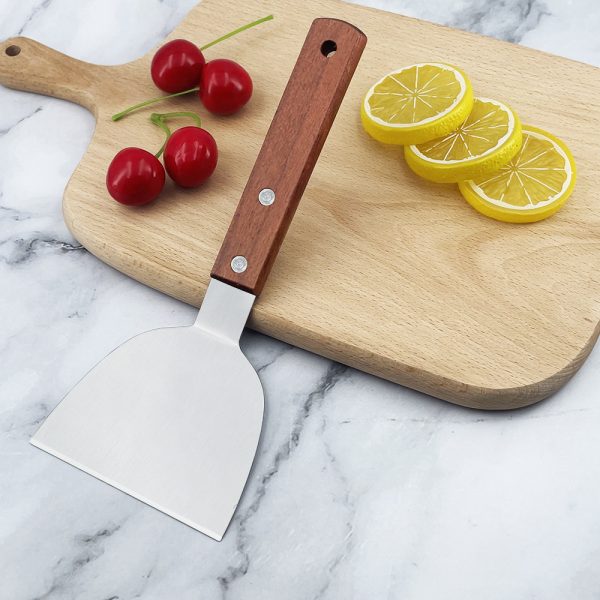 BBQ Spatula with Wooden Handles with Scraper — product image 4