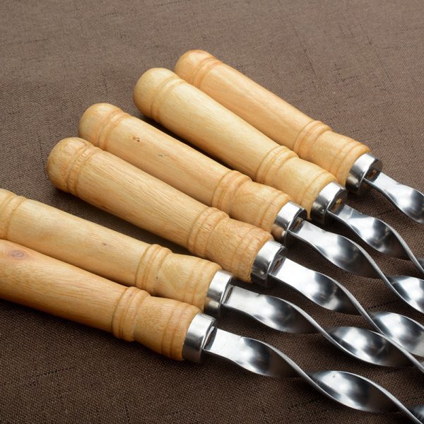 6-Piece 22 Inch BBQ Skewers with Wooden Handles — product image 3