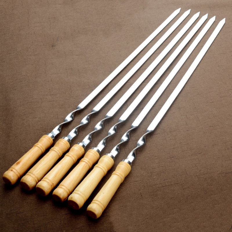 6-Piece 22 Inch BBQ Skewers with Wooden Handles — product detail 5 | YinHao Houseware