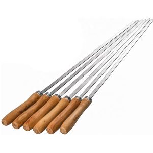16.5 Inch BBQ Skewers with Wooden Handles, Carry Bag | YinHao Houseware
