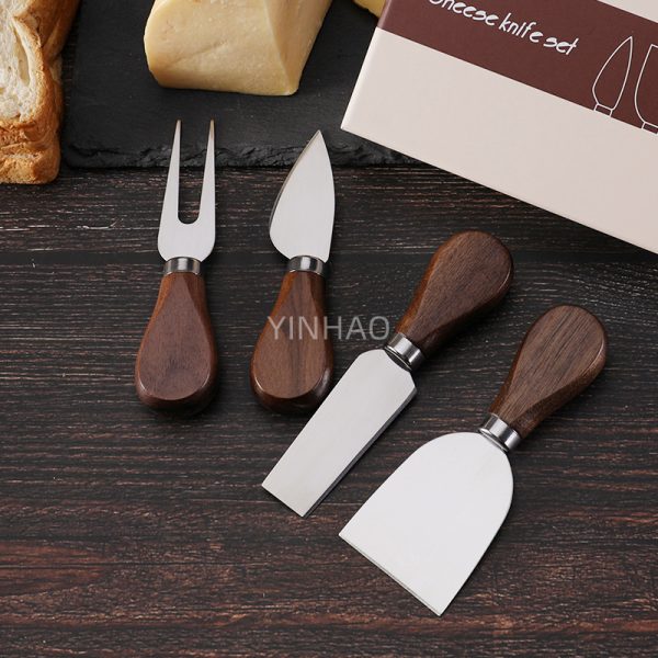 4-Piece Cheese Knife Set with Black Walnut Handles — product image 2