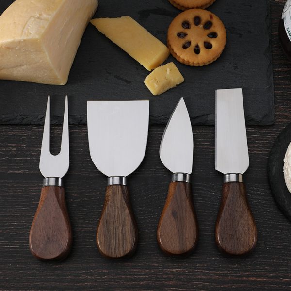 4-Piece Cheese Knife Set with Black Walnut Handles — product image 3