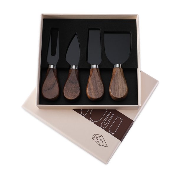 4-Piece Cheese Knife Set with Black Walnut Handles — product image 5