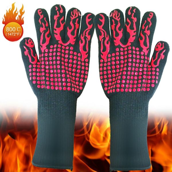 Heat-Resistant Oven Mitt with Silicone Handles, Heat-Proof Mitt — product image 3