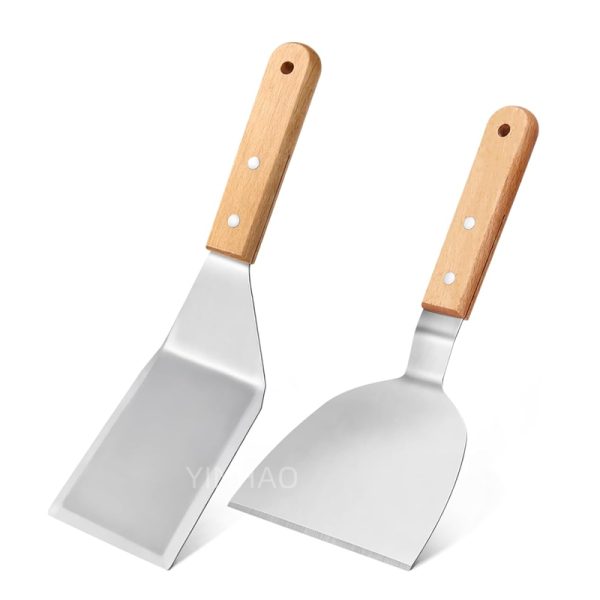 Griddle Tools with Wooden Handles with Flat Blade — product image 5