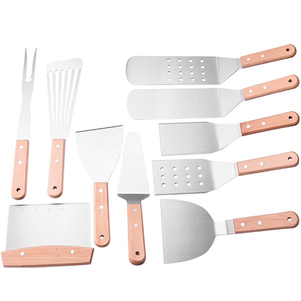 Griddle Tools with Wooden Handles with Flat Blade — product image 6