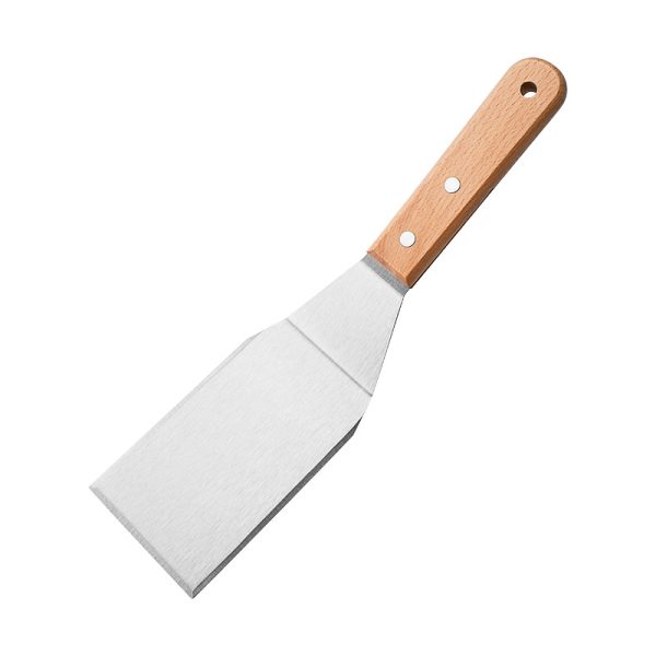Griddle Tools with Wooden Handles with Flat Blade — product image 1
