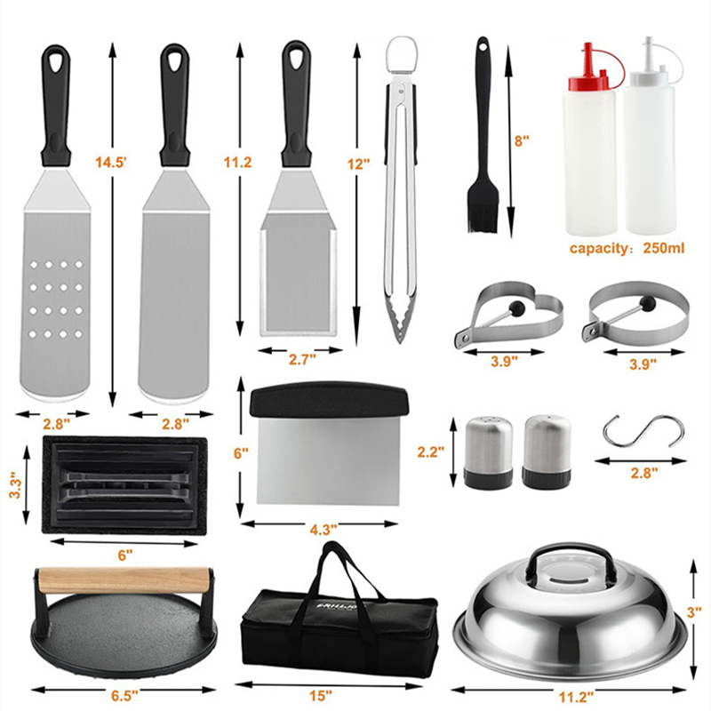 18-Piece BBQ Spatulas for Outdoor — product detail 2 | YinHao Houseware