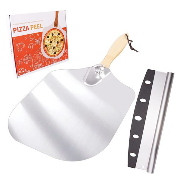 12 Inch Pizza Peel with Folding Wooden Handle for Home Pizza Ovens — product image 6