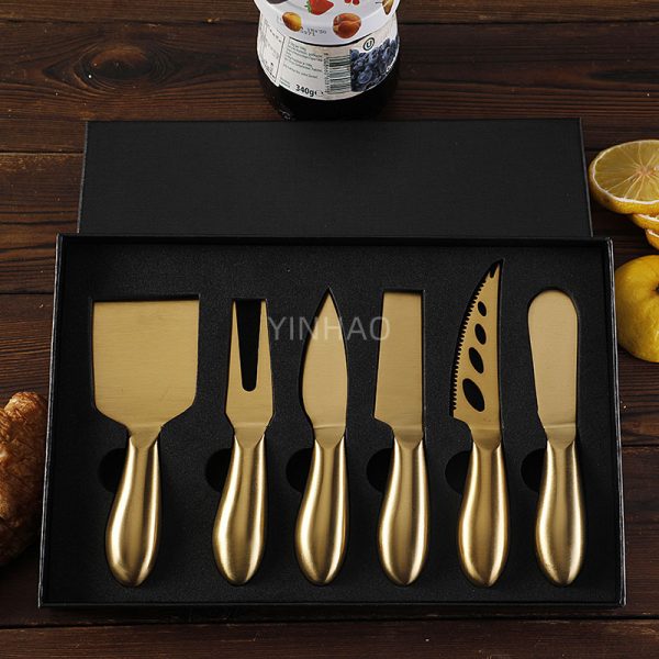 Gold 6-Piece Cheese Knife Set for Gifting — product image 5