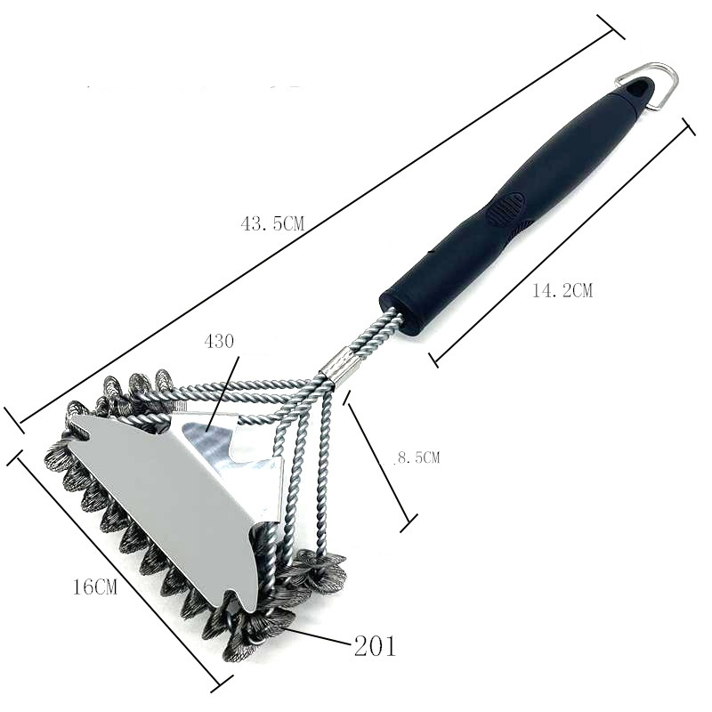 17 Inch Grill Brushes with Scraper — product detail 2 | YinHao Houseware