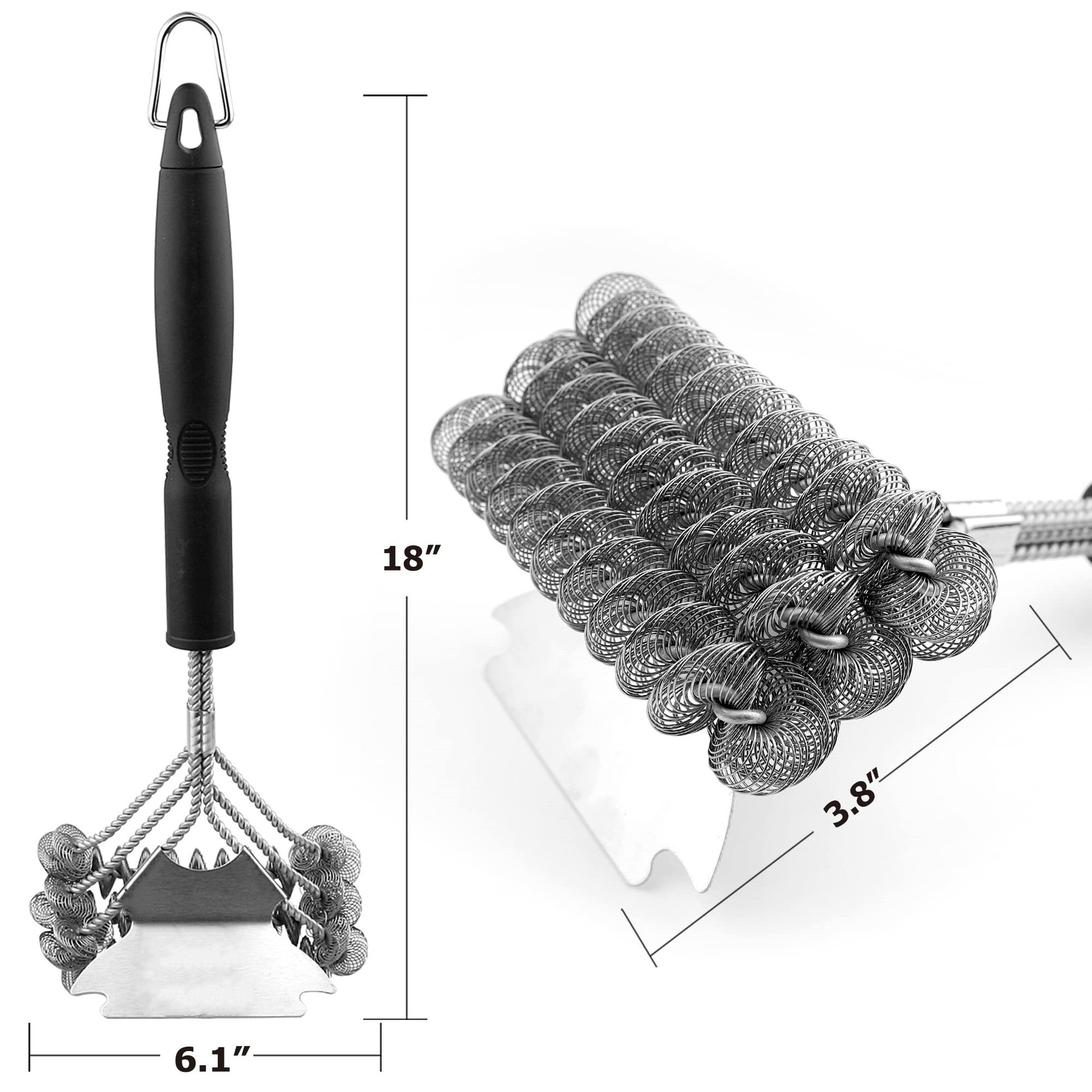 17 Inch Grill Brushes with Scraper — product detail 3 | YinHao Houseware
