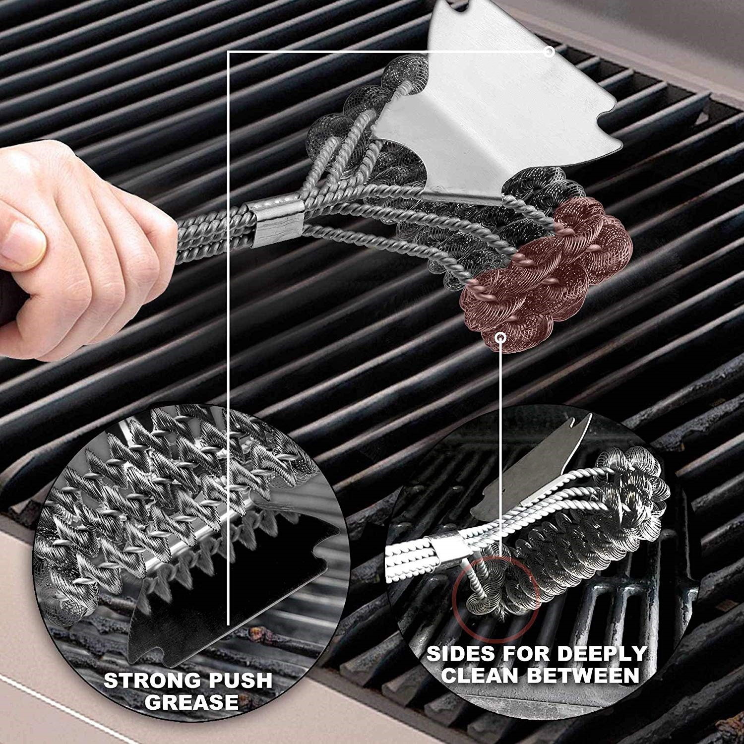 17 Inch Grill Brushes with Scraper — product detail 5 | YinHao Houseware