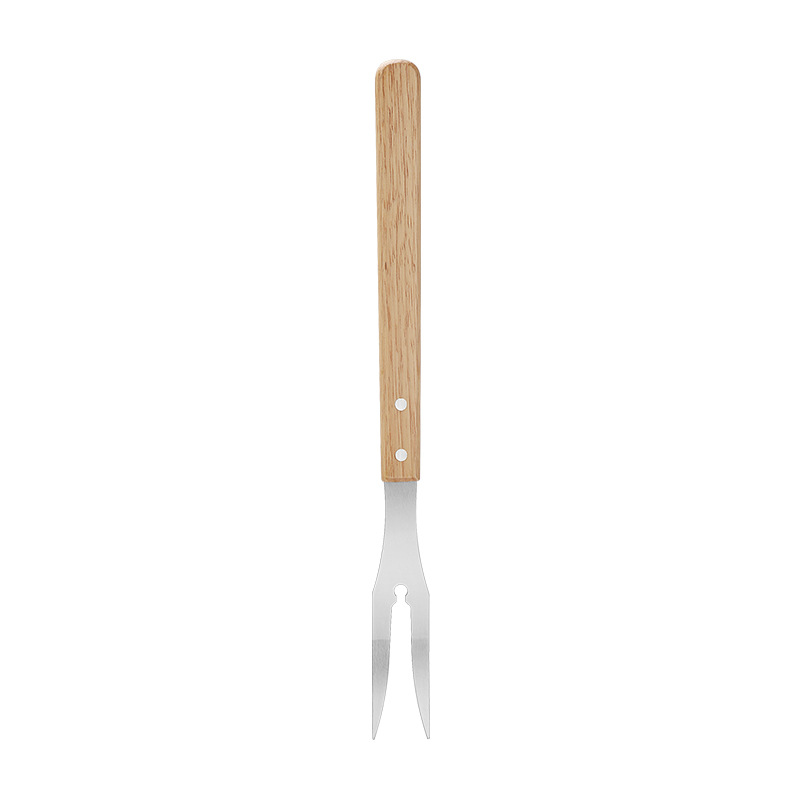 3-Piece Stainless Steel BBQ Tool Set with Wooden Handles, Carry Bag — product detail 2 | YinHao Houseware