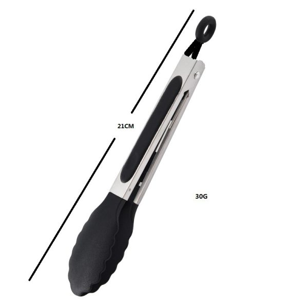 7 Inch Heat-Resistant BBQ Tongs with Silicone Handles — product image 2