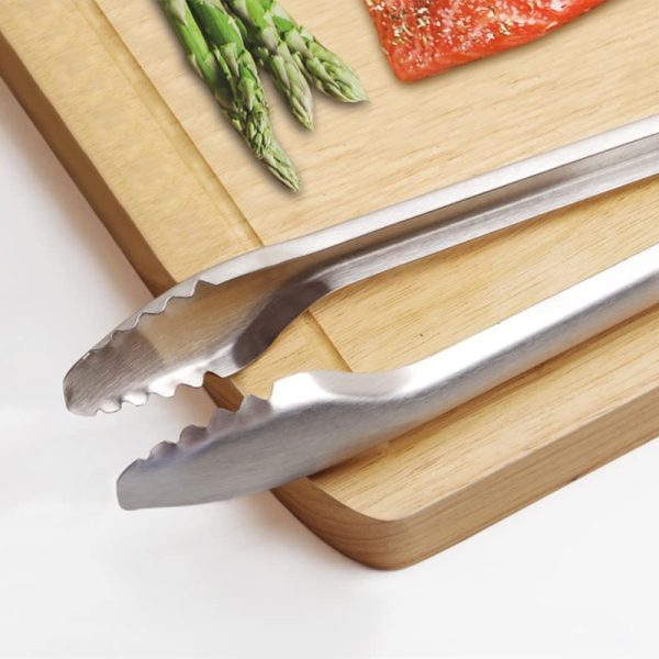 19 Inch Heavy-Duty BBQ Tongs with Wooden Handles — product image 6