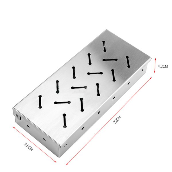 Heavy-Duty Smoker Box with Wooden Handles — product image 2